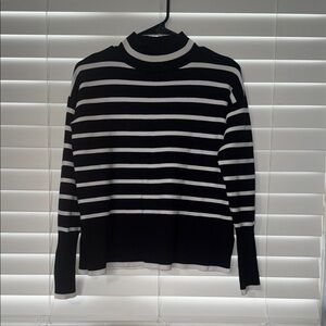 Rachel Zoe Black and White Striped Knit Top
